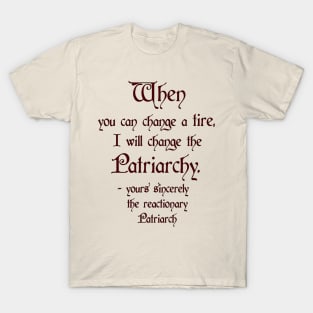 Change a Tire, Change the Patriarchy - America / Canada - Vellum Style T-Shirt